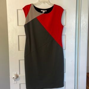 Max and Cleo size 12 colorblock knit dress with back cutout